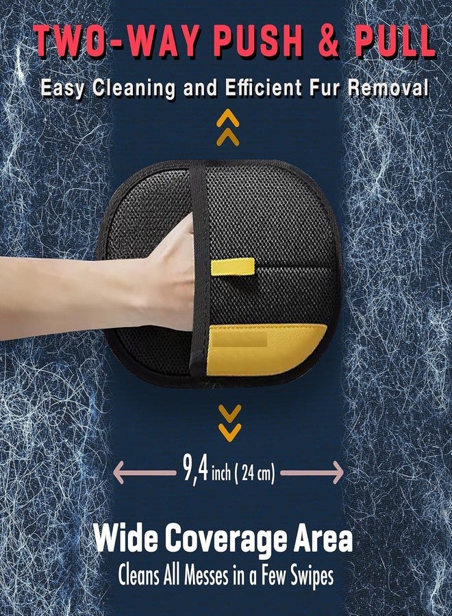 YUJASV أداة إزالة شعر الحيوانات الأليفة من يوجاسف، مزيل شعر الحيوانات الأليفة الكهروستاتيكي، قفازات إزالة الشعر الكهروستاتيكي للحيوانات الأليفة، مجموعة قفازات إزالة شعر الكلاب والقطط الكهروستاتيكية للأريكة والملابس والسيارة والسجاد والسرير والأثاث - Image 2